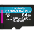 Kingston MicroSDXC 64GB Canvas Go! Plus Class 10 UHS-I U3V30 A2 (SDCG3/64GBSP)  Kingston MicroSDXC 64GB Canvas Go! Plus Class 10 UHS-I U3V30 A2 (SDCG3/64GBSP)