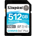 Kingston SDXC 512GB Canvas Go! Plus Class 10 UHS-I U3V30 (SDG3/512GB)  Kingston SDXC 512GB Canvas Go! Plus Class 10 UHS-I U3V30 (SDG3/512GB)