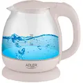 Електрочайник скляний Adler (AD 1283C), Колір виробу: Бежевий 