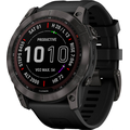 Спортивные часы Garmin fenix 7X Sapphire Solar Carbon Gray DLC Titanium with Titanium Band (includes black silicone band) (010-02541-27) 