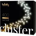 Светодиодная Smart LED гирлянда Twinkly Cluster AWW 400, BT+WiFi, Gen II, IP44 кабель черный (TWC400GOP-BEU) 
