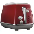 Тостер DELONGHI Icon Capitals CTOC2103R, Страна регистрации бренда: Великобритания, Страна производитель: Китай, Доминирующий цвет: Красный 