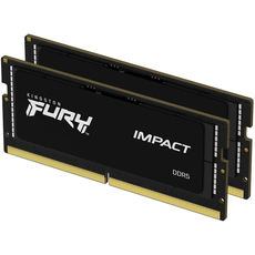 Оперативна пам'ять Kingston Fury SODIMM DDR5-4800 65536MB PC5-38400 (Kit of 2x32768) Impact 2Rx8 Black (KF548S38IBK2-64) 