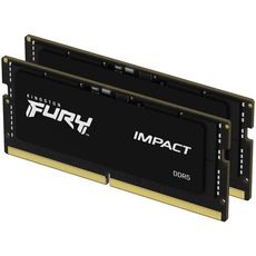 Оперативная память Kingston Fury SODIMM DDR5-5600 65536MB PC5-44800 (Kit of 2x32768) Impact 2Rx8 Black (KF556S40IBK2-64) 