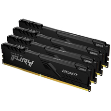 Оперативная память Kingston Fury DDR4-3200 131072 MB PC4-25600 (Kit of 4x32768) Beast Black (KF432C16BBK4/128) 