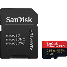 SanDisk Extreme Pro microSDXC 256GB UHS-I U3 + SD-adapter (SDSQXCD-256G-GN6MA) 