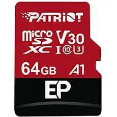 Patriot microSDXC 64GB UHS-I U3 Class 10 EP A1 R100/W80MB/s + SD-adapter (PEF64GEP31MCX) 