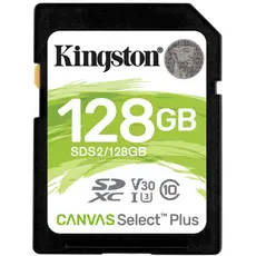 Kingston SDXC 128GB Canvas Select Plus Class 10 UHS-I U3V30 (SDS2/128GB) 