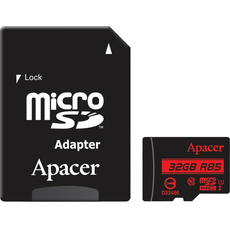 Карта пам'яті Apacer microSDHC 32GB UHS-I U1 Class 10 (R85 MB/s) + SD-adapter (AP32GMCSH10U5-R) 