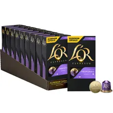 Набор кофе в капсулах L’OR Lungo Profondo 10 упаковок x 10 шт (100 капсул) совместимы с Nespresso 100% Арабика (8711000360729) 