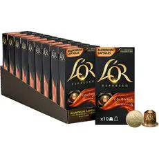 Набор кофе в капсулах L’OR Espresso Colombia 10 упаковок x 10 шт (100 капсул) совместимы с Nespresso 100% Арабика (8711000360774) 