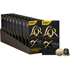 Набор кофе в капсулах L’OR Ristretto 10 упаковок x 10 шт (100 капсул) совместимы с Nespresso 100% Арабика (8711000891650) 