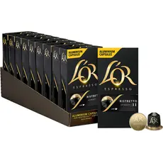 Набор кофе в капсулах L’OR Ristretto 10 упаковок x 10 шт (100 капсул) совместимы с Nespresso 100% Арабика (8711000891650) 