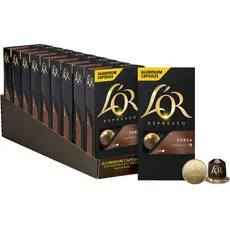Набор кофе в капсулах L’OR Espresso Forza 10 упаковок x 10 шт (100 капсул) совместимы с Nespresso 100% Арабика (8711000360163) 