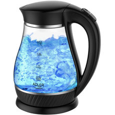 Электрочайник стеклянный ADLER AD 1274 black 