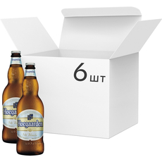 Упаковка пива HoeGaarden Witbier светлое нефильтрованное 4.9% 0.75 л x 6 шт (5410228158424) 
