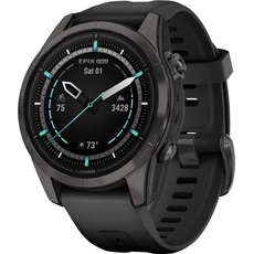 Смарт-часы Garmin Epix Pro (Gen 2) 42mm Sapphire Carbon Grey Dlc Titanium with Black Band (010-02802-15) 