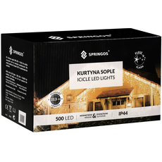 Гірлянда бахрома вулична (зовнішня) Springos 20 м 500 LED + Flash CL0519 Mix 