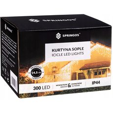 Гірлянда бахрома вулична (зовнішня) Springos 12 м 300 LED Pilot CL306 Blue 6 відгуків 