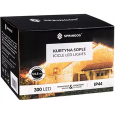 Гирлянда бахрома уличная (наружная) Springos 12 м 300 Led CL302 Blue 