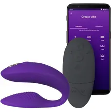 Вибратор для пар We-Vibe Sync 2 Purple с управлением через приложение, Цвет: Фиолетовый 
