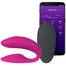Вибратор для пар We-Vibe Sync 2 Pink с управлением через приложение, Цвет: Розовый 