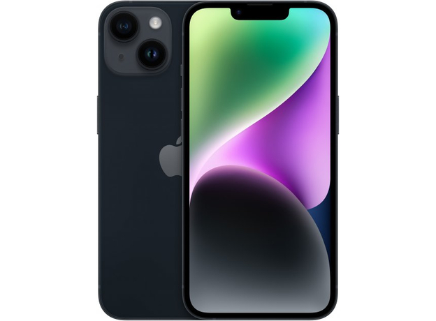Мобильный телефон с широкоугольной камерой Apple iPhone 14 256GB Midnight (MPVX3RX/A)  Мобильный телефон с широкоугольной камерой Apple iPhone 14 256GB Midnight (MPVX3RX/A)