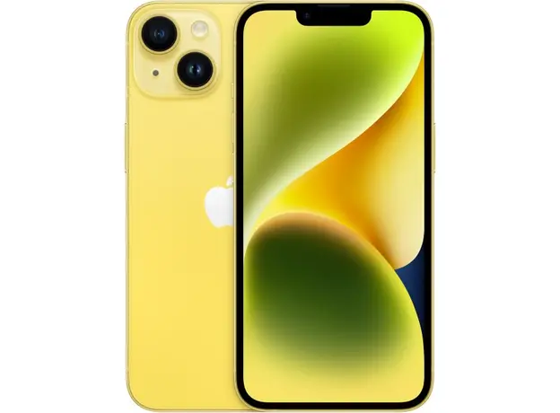 Смартфон 6.1 дюйма Apple iPhone 14 128GB Yellow (MR3X3RX/A) 5G с широкоугольной камерой 