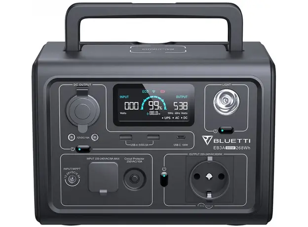 Портативная зарядная станция Bluetti PowerOak EB3A 268wh 74444mah 600w 