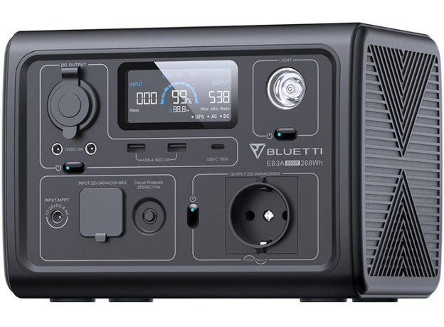 Портативная зарядная станция Bluetti PowerOak EB3A 268wh 74444mah 600w - зображення 3
