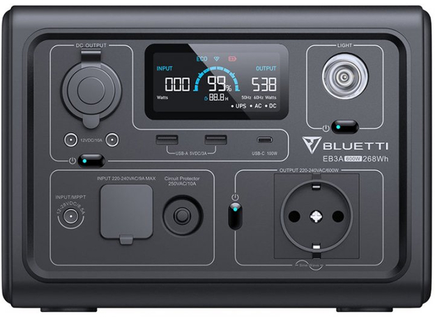Портативная зарядная станция Bluetti PowerOak EB3A 268wh 74444mah 600w - зображення 4