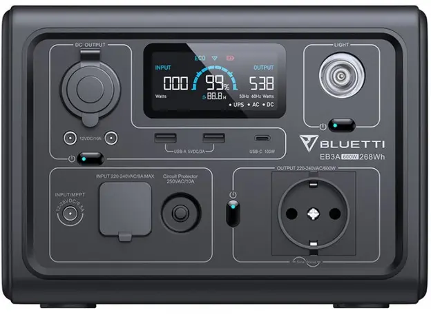 Портативная зарядная станция Bluetti PowerOak EB3A 268wh 74444mah 600w - изображение 4