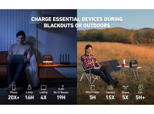 Зарядная станция ANKER PowerHouse 521 256Wh, 200W EU - изображение 5 Зарядная станция ANKER PowerHouse 521 256Wh, 200W EU - изображение 5