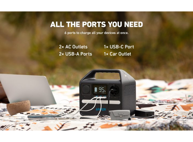 Зарядная станция ANKER PowerHouse 521 256Wh, 200W EU - изображение 6 Зарядная станция ANKER PowerHouse 521 256Wh, 200W EU - изображение 6