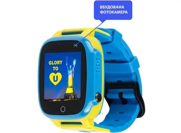 Детские умные часы AmiGo GO008 Glory GPS WiFi Blue-Yellow (976267), Маркетинговый цвет: Yellow - изображение 4