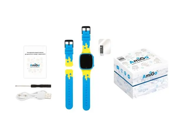 Детские умные часы AmiGo GO008 Glory GPS WiFi Blue-Yellow (976267), Маркетинговый цвет: Yellow - изображение 7
