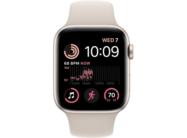 Смарт-часы Apple Watch SE (2022) GPS 40mm Starlight Aluminium Case with Starlight Sport Band M/L (MNT63) - изображение 2 Смарт-часы Apple Watch SE (2022) GPS 40mm Starlight Aluminium Case with Starlight Sport Band M/L (MNT63) - изображение 2