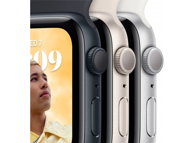 Смарт-часы Apple Watch SE (2022) GPS 40mm Starlight Aluminium Case with Starlight Sport Band M/L (MNT63) - изображение 6 Смарт-часы Apple Watch SE (2022) GPS 40mm Starlight Aluminium Case with Starlight Sport Band M/L (MNT63) - изображение 6