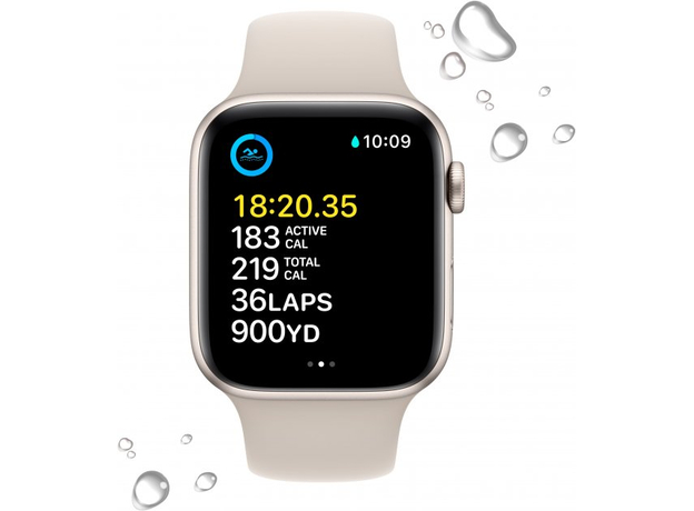 Смарт-часы Apple Watch SE (2022) GPS 40mm Starlight Aluminium Case with Starlight Sport Band M/L (MNT63) - изображение 5 Смарт-часы Apple Watch SE (2022) GPS 40mm Starlight Aluminium Case with Starlight Sport Band M/L (MNT63) - изображение 5