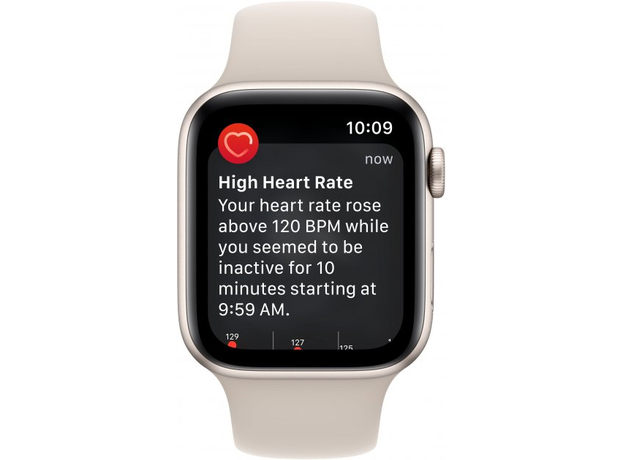 Смарт-часы Apple Watch SE (2022) GPS 40mm Starlight Aluminium Case with Starlight Sport Band M/L (MNT63) - изображение 3 Смарт-часы Apple Watch SE (2022) GPS 40mm Starlight Aluminium Case with Starlight Sport Band M/L (MNT63) - изображение 3