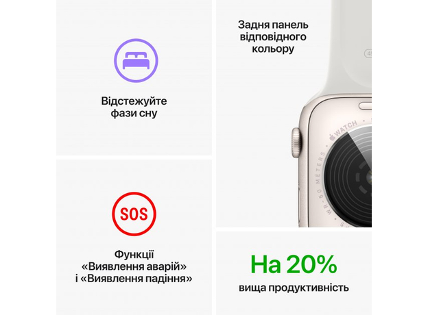 Смарт-часы Apple Watch SE (2022) GPS 40mm Starlight Aluminium Case with Starlight Sport Band M/L (MNT63) - изображение 7 Смарт-часы Apple Watch SE (2022) GPS 40mm Starlight Aluminium Case with Starlight Sport Band M/L (MNT63) - изображение 7