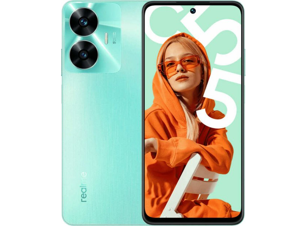 Realme C55 8/256GB Rainforest RMX3710, Встроенная память: 256 ГБ, Цветовое название: Turquoise  Realme C55 8/256GB Rainforest RMX3710, Встроенная память: 256 ГБ, Цветовое название: Turquoise