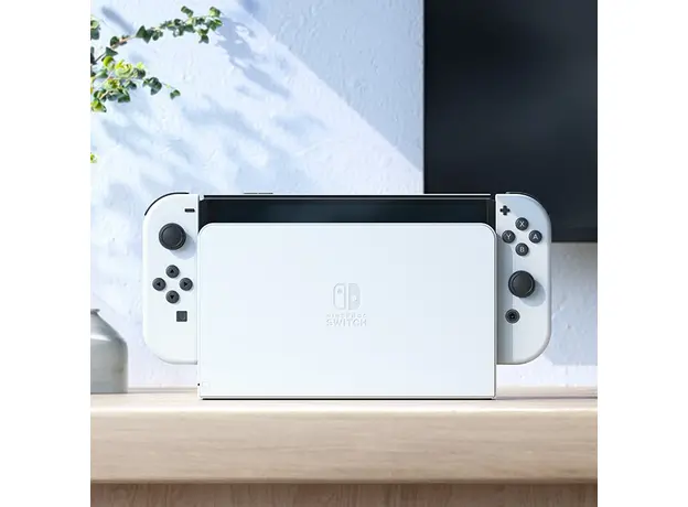 Портативная игровая приставка Nintendo Switch OLED with Neon Blue and Neon Red Joy-Con (045496453435), Цвет корпуса: Белый, Объем: 64 ГБ - изображение 12