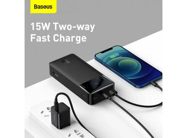 Повербанк Baseus Bipow 30000mAh 15W Black ​(PPDML-K01/PPBD050201) - изображение 11
