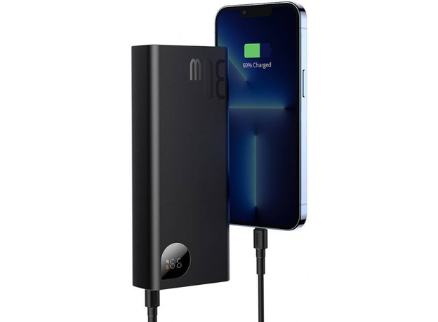 Baseus Adaman 2 Metal Digital Display 20000mAh 30W Black PPAD050001, Основний колір: Чорний - зображення 2 Baseus Adaman 2 Metal Digital Display 20000mAh 30W Black PPAD050001, Основний колір: Чорний - зображення 2