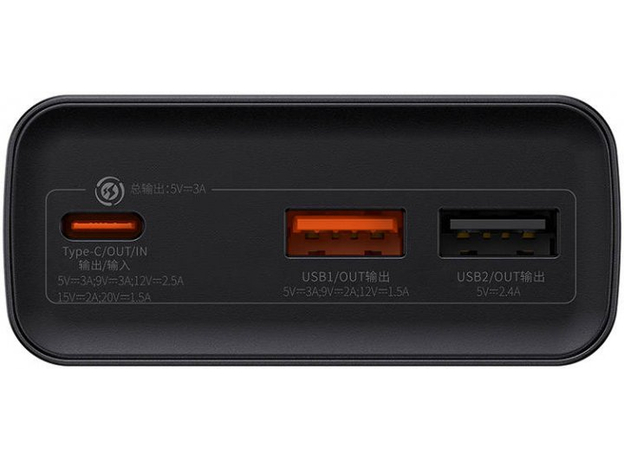 Baseus Adaman 2 Metal Digital Display 20000mAh 30W Black PPAD050001, Основний колір: Чорний - зображення 3 Baseus Adaman 2 Metal Digital Display 20000mAh 30W Black PPAD050001, Основний колір: Чорний - зображення 3