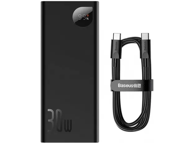 Baseus Adaman 2 Metal Digital Display 20000mAh 30W Black PPAD050001, Цвет продукта: Черный - изображение 4