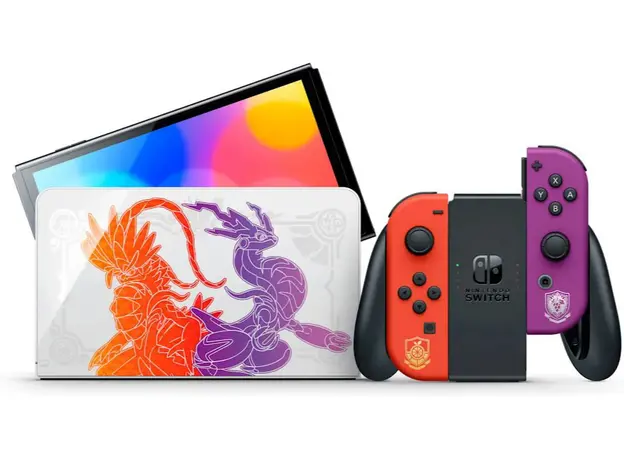 Портативная игровая приставка Nintendo Switch OLED Pokemon Scarlet & Violet Edition - изображение 7