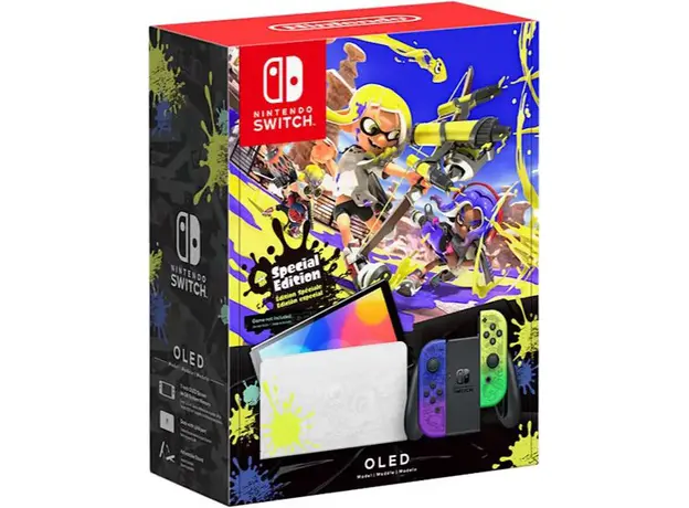 Портативная игровая приставка Nintendo Switch OLED Splatoon 3 Special Edition, Цвет корпуса: Фиолетовый, Объем: 64 ГБ - изображение 5