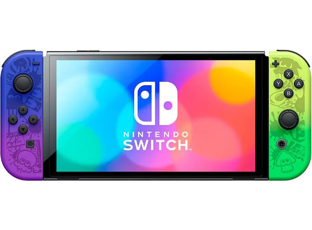 Портативная игровая приставка Nintendo Switch OLED Splatoon 3 Special Edition, Цвет корпуса: Фиолетовый, Объем: 64 ГБ  Портативная игровая приставка Nintendo Switch OLED Splatoon 3 Special Edition, Цвет корпуса: Фиолетовый, Объем: 64 ГБ
